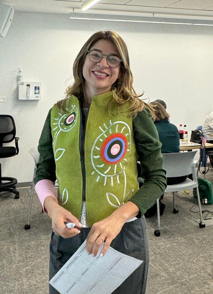 María Isabel Holguín, consultora de liderazgo, durante un programa con líderes